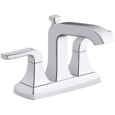 KOHLER Rubicon 4 in. Centerset 2-Handle Bathroom Faucet in Polished Chrome