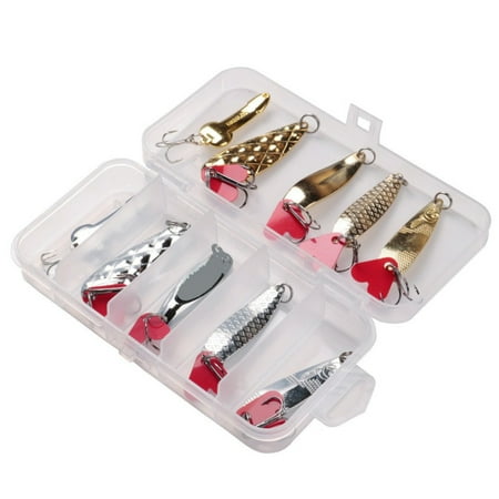 Zeiwohndc 10Pcs Hard Steel Trebles Spinner Baits Lure Spinner Swimbait