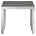 thumbnail image 2 of Banco Modway Gridiron contemporáneo de acero inoxidable, 19,5 cm, 2 of 5