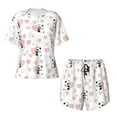 thumbnail image 4 of Kdxio Heart Panda Print Pajamas Sets for Women Short-Sleeved Pjs with Lounge Shorts Two Piece Sleepwear S-4XL, 4 of 9