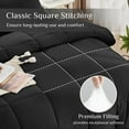 thumbnail image 4 of Cooling Comforter California King Size, Down Alternative Duvet Insert with Corner Tabs, All Season Soft Quilted Bed Comforter, Lightweight Bedding for Women & Men, Black, 4 of 6