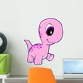 thumbnail image 1 of Pink Baby Brontosaurus Dinosaur Wall Decal Sticker by Wallmonkeys Peel and Stick Graphic (18 in H x 14 in W) WM346431, 1 of 4