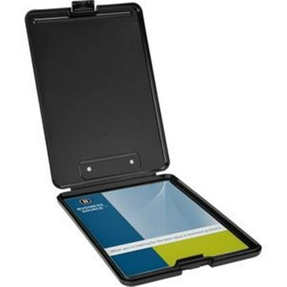 Storage Clipboard, Plastic, 9 in. x 13 in., Letter, Black