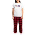 thumbnail image 4 of CafePress - Get Out The Vote Women's Light Pajamas - Women's Short Sleeve Print T-Shirt and Pants Light Cotton Pajama Set, 4 of 7