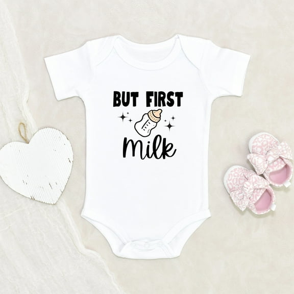Newbabywishes - Cute But First Milk Baby Clothes for Boys and Girls - Newborn Baby Clothes