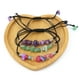 thumbnail image 3 of Nvzi Pulsera de cuentas hecha a mano, pulsera de cristal de grava natural tejida a mano con cuerda ajustable (púrpura), 3 of 5