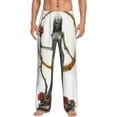 thumbnail image 2 of Lsque Gothic Skeleton With Roses Print Men's Pajama Pants, Lounge Pant - Comfortable Home Wear,Elastic Waistband, Stylish Design-XX-Large, 2 of 9