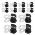 thumbnail image 5 of MLINS  100 Pcs Pipe Clamp with Rubber Strip Tube Fixing Cable Fastening, 5 of 8