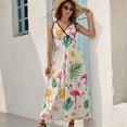 thumbnail image 2 of Flamingo Pattern Sleeveless Dress Female Clothing Dress Women Summer 2025 Dress, 2 of 7
