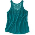 thumbnail image 2 of Aeropostale Womens Solid Lacey Neckline Back Tank Top, Verde, Small, 2 of 2