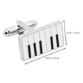 thumbnail image 6 of BESTOYARD 1 Pair Cufflinks Music Jewelry Man Piano Elegant Alloy Men, 6 of 8