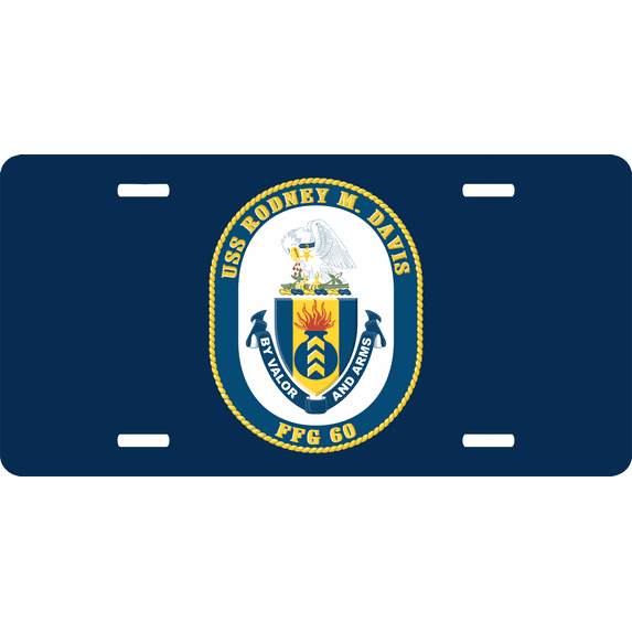 Navy USS Rodney M License Plate