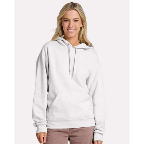 JERZEES IC49MR Ultimate CVC Hooded Sweatshirt-White-3XL