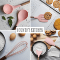 thumbnail image 4 of Juego de utensilios de cocina de 2 piezas, utensilios de cocina de madera fáciles de limpiar, utensilios de cocina para utensilios de cocina antiadherentes, color rosa, 4 of 5
