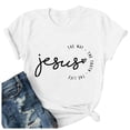 thumbnail image 3 of VOUZZA Womens Crew Neck Short Sleeve T Shirt Jesus Letter Print Faith Pattern Tee Casual Summer Top, 3 of 3