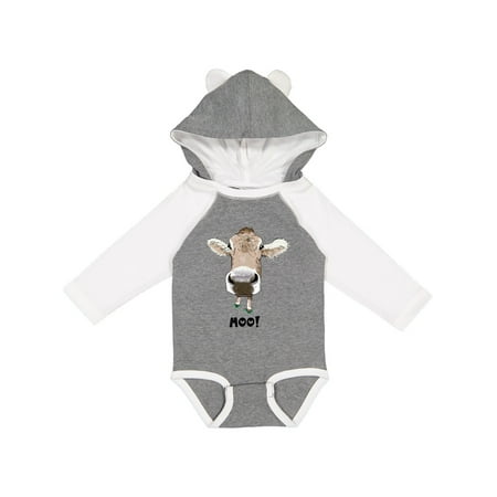 

Inktastic Moo!Cow! Gift Baby Boy or Baby Girl Long Sleeve Bodysuit