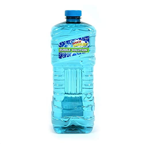 Sunny Days Entertainment Maxx Bubbles 64 oz Bubble Solution - Easy Grip Bottle for Kids | Refill Toy Bubble Machines | Outdoor Summer Fun - Bottle Colors May Vary (101797)