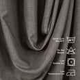 thumbnail image 3 of 3S Brother's Home Decorative Light Grey Curtains 100" Wide Extra Long Luxury Colors Linen Look Custom Made 5-25 Feet Made in Turkey Hang Back Tab & Rod Pocket Single Panel Home Décor (100"Wx300"L), 3 of 6