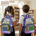 thumbnail image 4 of Whosucclay Cute Owl Bookbag with with Side Pockets Transparent Transparent School Bag, Large Capacity 17 Inch Daypack for Travel Work Gym, 4 of 10