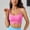 Hot Pink, variant on Womens Sports Yoga Gym Bra Bikini Top Scoop Neck Criss Cross Back Swim Top Spaghetti Straps Bathing Suit Top Only
