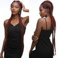 thumbnail image 3 of Benehair 35" Super Long Ducth Braided Wig 4X Twist Braids 100% Made Hand Braided Wig with Baby Hairs Brown Afro Braids Wig For Women, 3 of 8