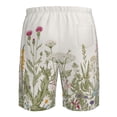 thumbnail image 6 of Kdxio Herbs and Wildflowers Pattern Mens Casual Shorts - Drawstring Summer Beach Sports Shorts for Men, 6 of 9