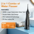 thumbnail image 6 of Fairywill Electric Toothbrush Water Flosser Combo, 47000/min Sonic Toothbrush with 5 Modes and 300ml Oral Irrigator,4 Brush Heads & 4 Jet Tips Included, Black, 6 of 12