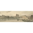 thumbnail image 3 of Thomas Girtin 14x8 Black Modern Framed Museum Art Print Titled - A View of the Pont De La Tournelle and Notre Dame Taken from the Arsenal (1802), 3 of 5