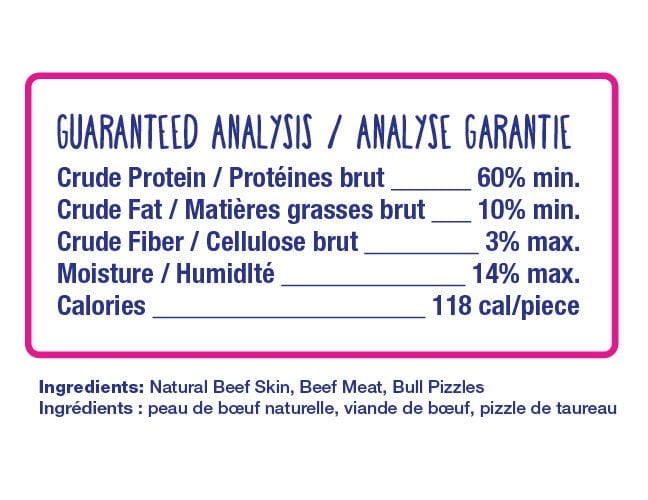 Chewmasters Bâtonnets de Bœuf à Mâcher 454g pour chien 454g