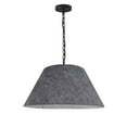 thumbnail image 2 of Dainolite 1LT Brynn Meduim Pendant, GRY Felt Shade, Black-Color:Grey, 2 of 6