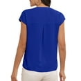 thumbnail image 6 of Cueply Womens Summer Tops Short Sleeve V Neck Dressy Casual Chiffon Blouses T Shirts Tops, 6 of 6
