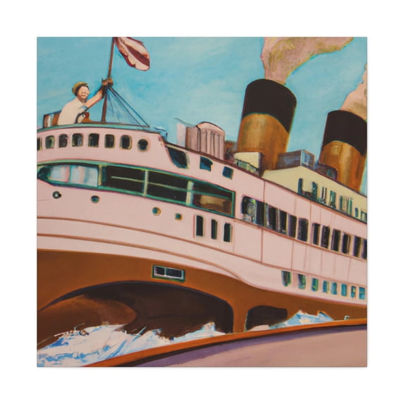 Ferry in Art Nouveau - Canvas