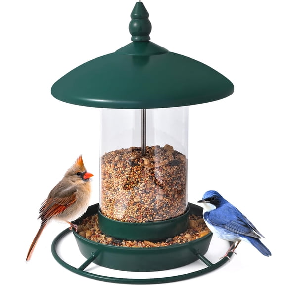 Metal Roof Bird Feeder - Chew Proof for Outdoor Hanging Wild Bird Seeds