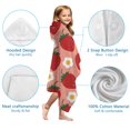 thumbnail image 7 of Strawberry Plants Fruit Flower Pink Pattern Hooded Bath Towel，60"x35" for Ages 3 To 12 Kids, Quick Dry Lightweight Soft Microfiber Hood Beach Towel Cover Up for Kids, 7 of 7