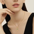 thumbnail image 3 of Taioiat Cross Necklaces for Women 14K Gold Plated December Birthstone Necklace Christian Pendant Religion Jewelry Gifts Wife Mother Girlfriend, 3 of 7
