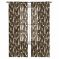 thumbnail image 3 of Brown Christmas Sheer Curtains 72 Inches Long 2 Panels Set, Window Sheer Curtains for Living Room/Bedroom, Xmas Tree Elk Christmas Light Filtering Rod Pocket Curtain 52'' x 72'' x 2, 3 of 7