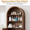 thumbnail image 7 of Fsbecl 70.9" fluted tall storage cabinet, arched bookcase cabinet Suitable for Living Room, 7 of 7