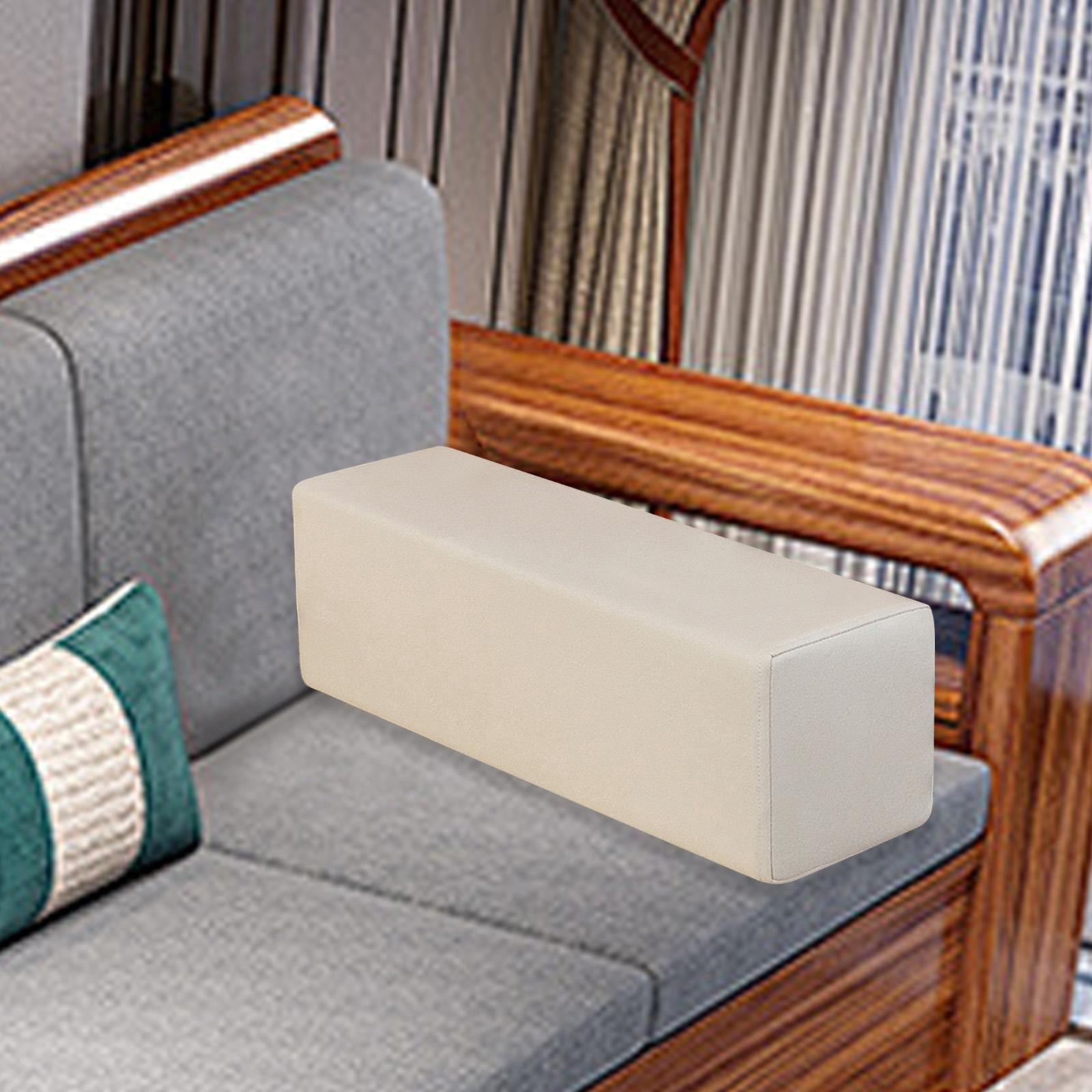 YWMJZEU Sofa Arm Rest Pillow Couch Armrest Rectangular Booster High Density Foam Cushion Beige
