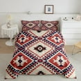 thumbnail image 2 of jejeloiu Southwestern Aztec Geometric Bedding Comforter Set,Rustic Western Boho Twin Comforter Sets,Beige Red Deepblue Bedding Set For Teens,Ultra Soft Home Decor Reversible,2-Piece, 2 of 8