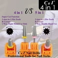 thumbnail image 5 of C & I Nail Drill Bit 4 in 1 Super Cut E-File, Multi-function plus Upgrade File-Teeth, Slim Barrel & Straight Cut, for Manicure Drill Machine, Help Nail Tech to Remove Nail Works, 5 of 8