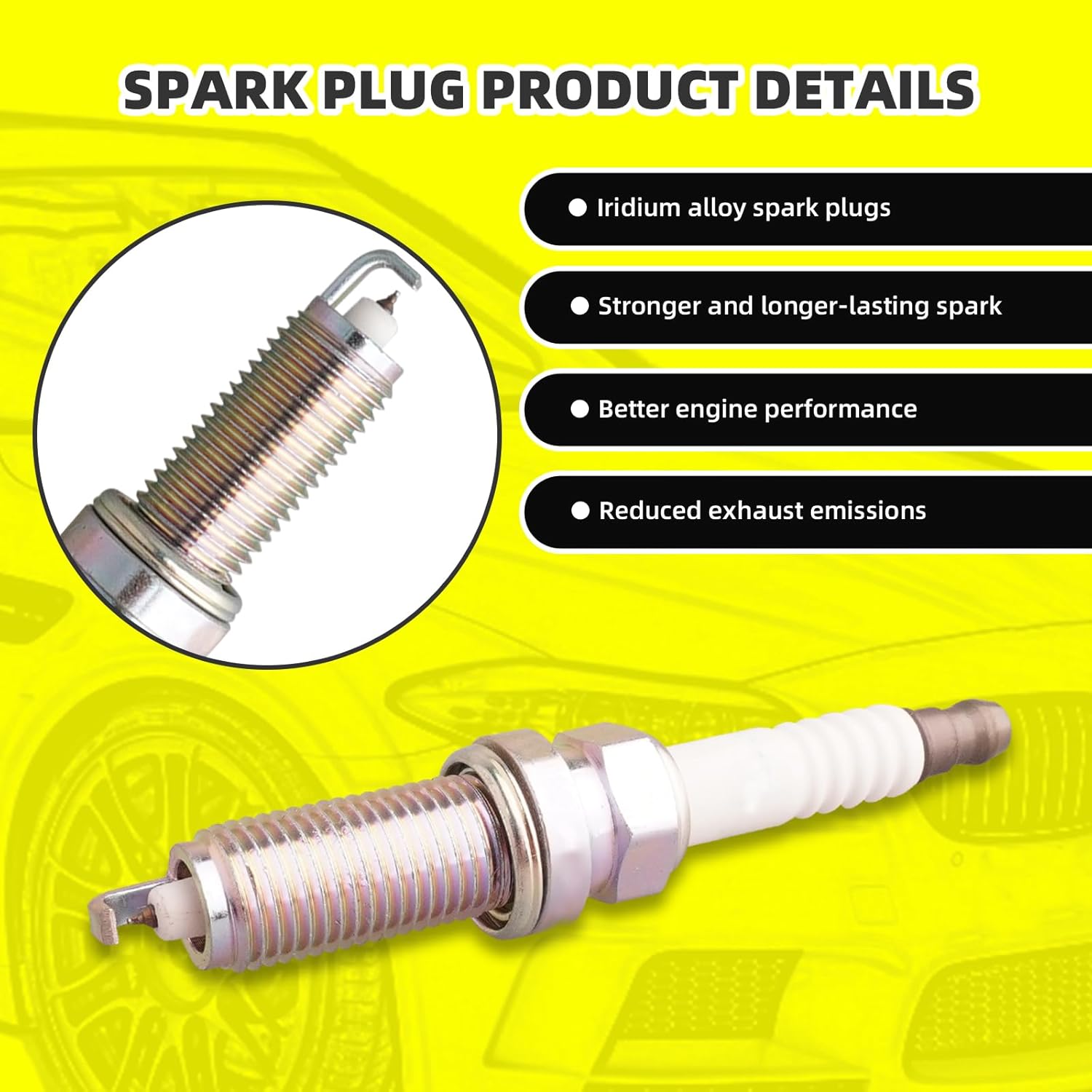 MOAUTO Set of 4 Ignition Coils Pack UF549 22448-1HM0A & 4 PCS Iridium Spark Plugs Compatible with 2008-2017 Nissan Sentra Altima Cube Rogue Versa Infiniti FX50 M56 QX60 NV200 NV350 Pathfinder