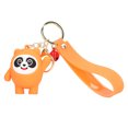 thumbnail image 3 of Llaveros de la mascota de los Juegos Olímpicos de Invierno 2022, llavero con colgante de Panda lindo de silicona suave para bolsa, color naranja, 3 of 14