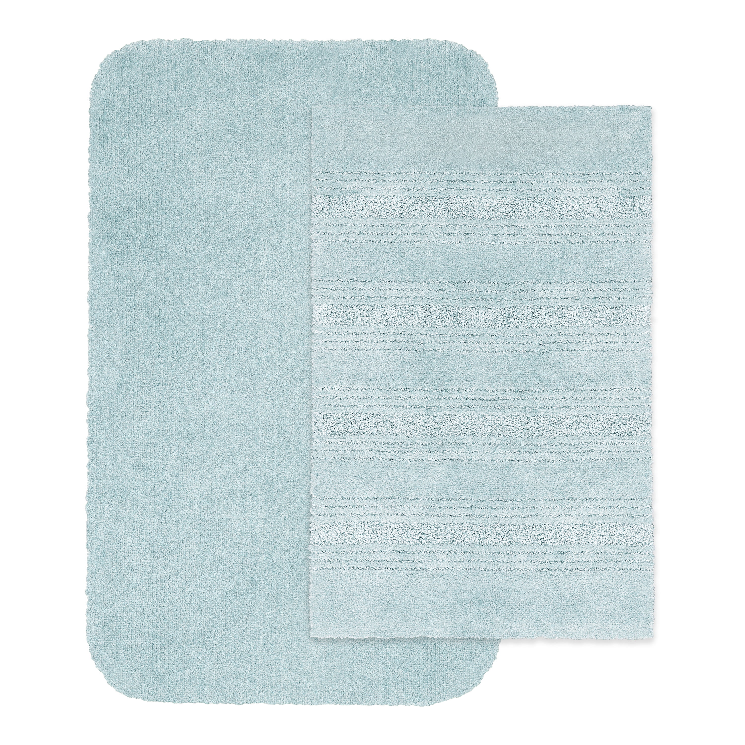 Better Homes & Gardens American Made 2Piece Bath Rug Set, Light Blue