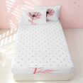 thumbnail image 4 of Erosebridal Vintage Floral Zipper Twin Comforter Sets with Fitted Sheet and 2 Pillowcases, Tropical Blossom Zipper Bedding Set, Reversible, Dusty Rose, Reversible, 4 of 7