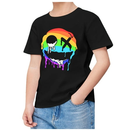 

MQLKF Children s Printed Short Sleeved T Shirt Beautiful Comfortable Girls T Shirts