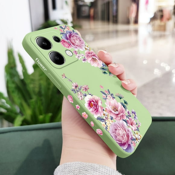 Satin Brocade Phone Case For Xiaomi Redmi Note 13 12 12S 11 11S 10 10S 9 9S Pro Plus 4G 5G Liquid Silicone Cover Fashion