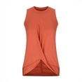 thumbnail image 4 of Timegard Tank Tops for Women Crewneck Front Crisscross Sleeveless Comfy Tunic Tops Casual Solid Color, 4 of 6