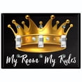 thumbnail image 1 of Metal Light Switch Plate Outlet Cover (My Room My Rules Crown - Triple Toggle), 1 of 2