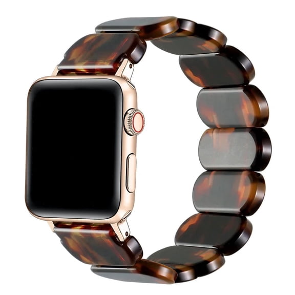 Posh Tech Reese Resin Replacement Apple Watch Band in Chocolate
