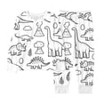 thumbnail image 2 of WOYY Kids Dinosaur Coloring Pajamas DIY Doodle Long Sleeve Top Pants Cute PJs, Sizes 2-9, 2 of 6